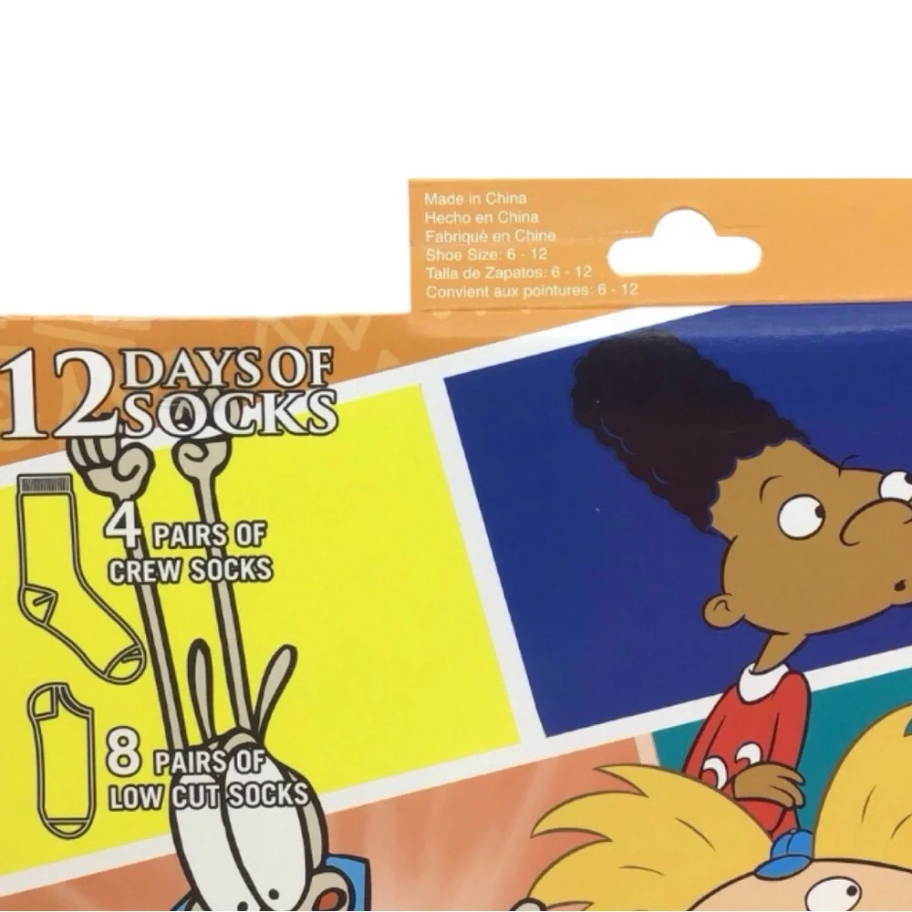 Nickelodeon 12 Days of Socks (NWT) (Shoe Size: 6-12)